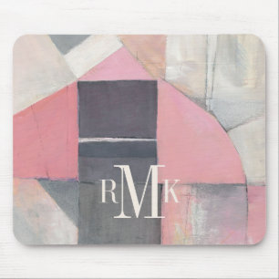 Monogram   Blushing Bride Mouse Pad