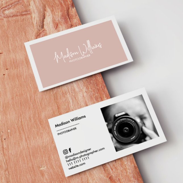 Monogram Boho Stylish Modern Minimalist Business Card (Creator Uploaded)