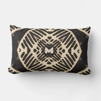 Monogram bold geometric pattern boho lumbar cushion