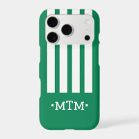 Monogram Bold Modern Stripe Green
