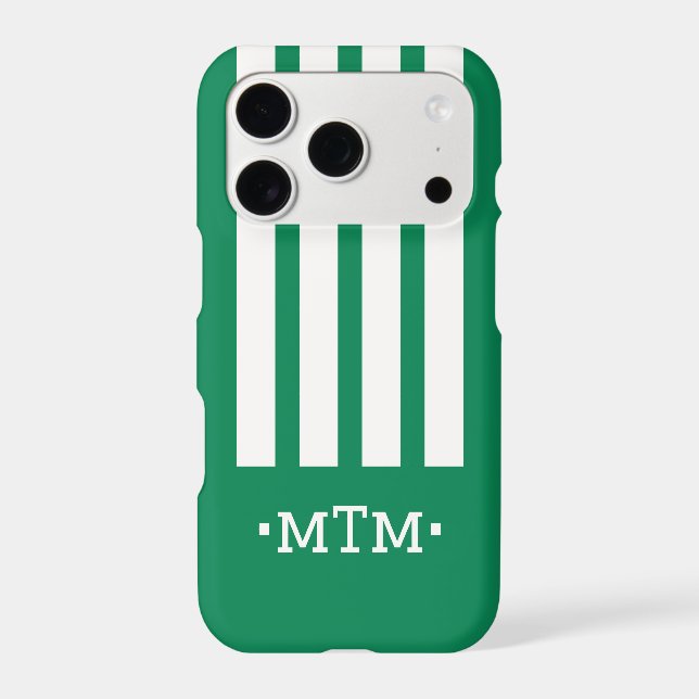 Monogram Bold Modern Stripe Green (Back)