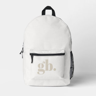Monogram Bold Vintage Ivory Printed Backpack