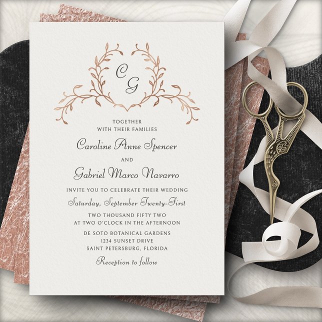 Monogram Botanical French Wedding (Creator Uploaded)