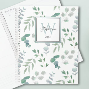 Monogram Botanical Watercolor Planner