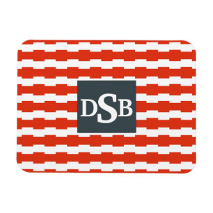 Monogram Boxstripe Pattern Magnet