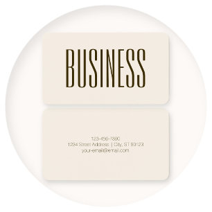 Monogram, Brand or Business Name Off-white Brown