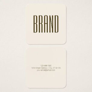 Monogram, Brand or Business Name Off-white Brown