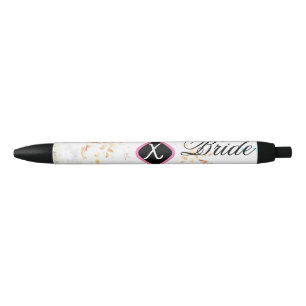 Monogram Bride Black Ink Pen