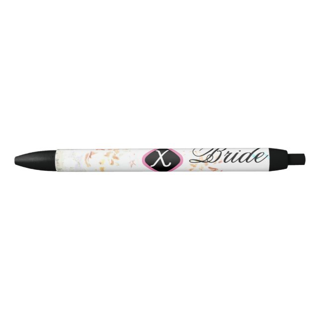 Monogram  Bride Black Ink Pen (Front)