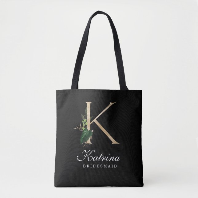 Monogram Bridesmaid Tote Bag (Front)