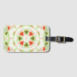 Monogram Bright Red Pretty Green Magic Star Girl’s Luggage Tag
