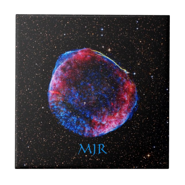 Monogram Brightest Supernova Ever space picture Ceramic Tile (Front)