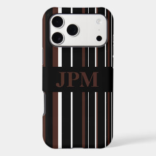 Monogram Brown, Black Barcode Stripe