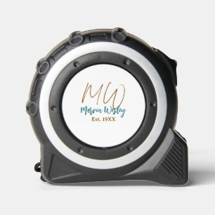 Monogram brown blue turquoise est.year simple mini 1