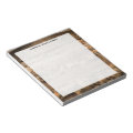 Monogram Brown Rocks Train Railroad Tracks Closeup Notepad | Zazzle