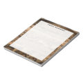 Monogram Brown Rocks Train Railroad Tracks Closeup Notepad | Zazzle