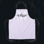 Monogram Brush Calligraphy Purple Apron<br><div class="desc">Bold serif monogram combined with brush handwritten calligraphy.</div>