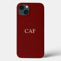 Monogram Burgundy Maroon Dark Red White 