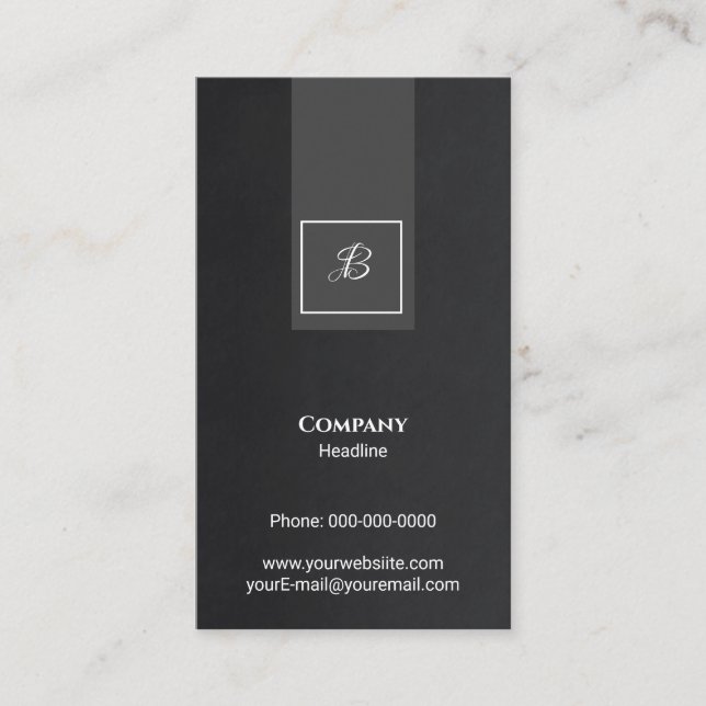 Monogram Business Card (Front)