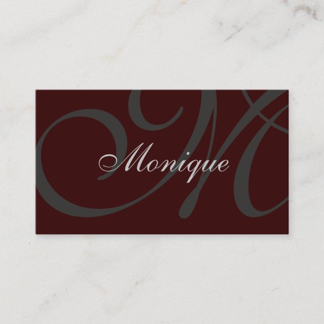 Monogram Business Card (Front)