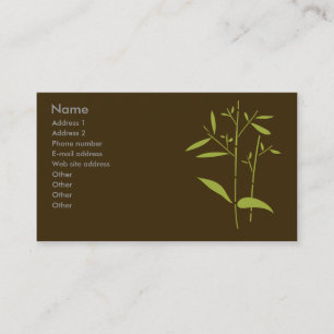 Monogram Business Card - Bamboo