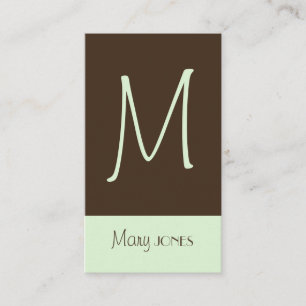 Monogram Business Card en retro colours