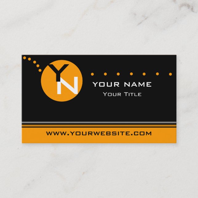 Monogram Business Card Template (Front)