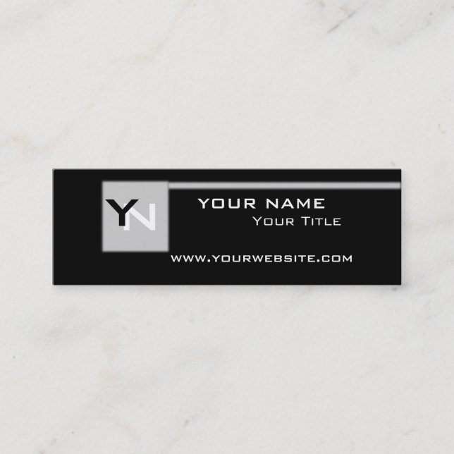 Monogram Business Card Template (Front)