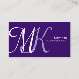 Monogram Business Colour Business Card