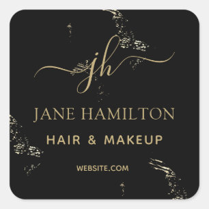 Monogram Business Logo Square Sticker
