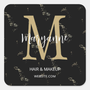 Monogram Business Logo Square Sticker