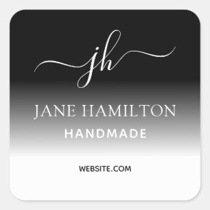 Monogram Business Logo Square Sticker