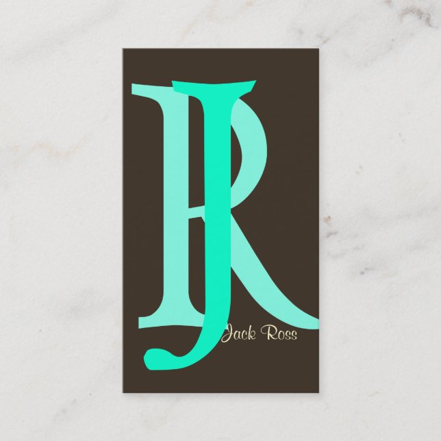Monogram businesscards business card (Front)