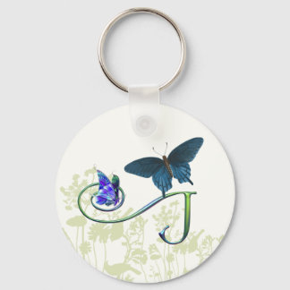 Monogram Butterfly Fantasy J Key Ring