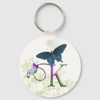Monogram Butterfly Fantasy K Key Ring