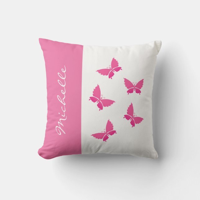 Monogram Buttrfly Throw Pillows (Front)