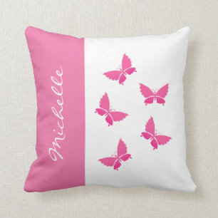 Monogram Buttrfly Throw Pillows