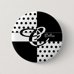 Monogram C 6 Cm Round Badge