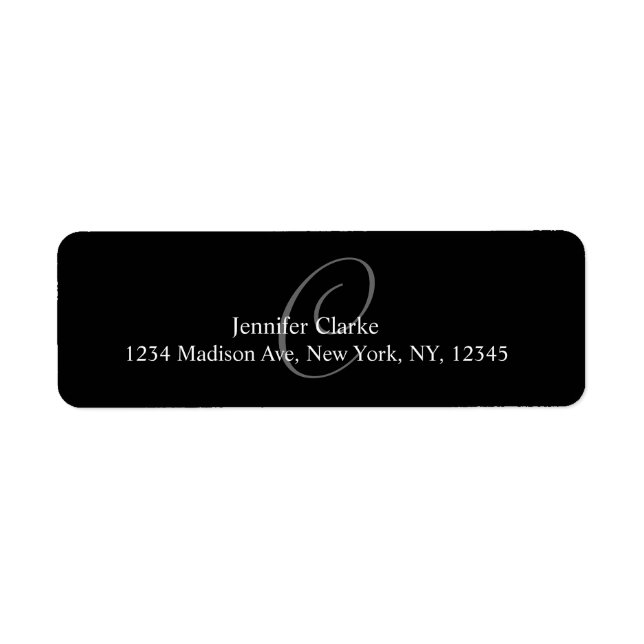 Monogram C Address Labels (Front)