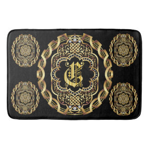 Monogram C Bath Mats Customise Change Back Colour