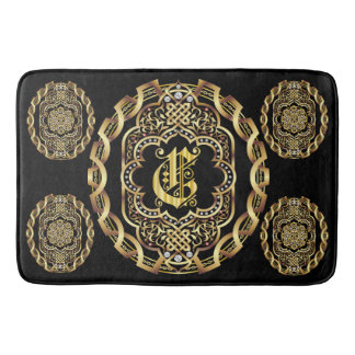 Monogram C Bath Mats Customise Change Back Colour