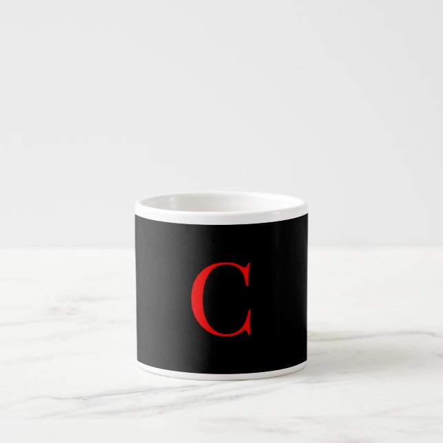 Monogram C  Black    Espresso Cup (Front)