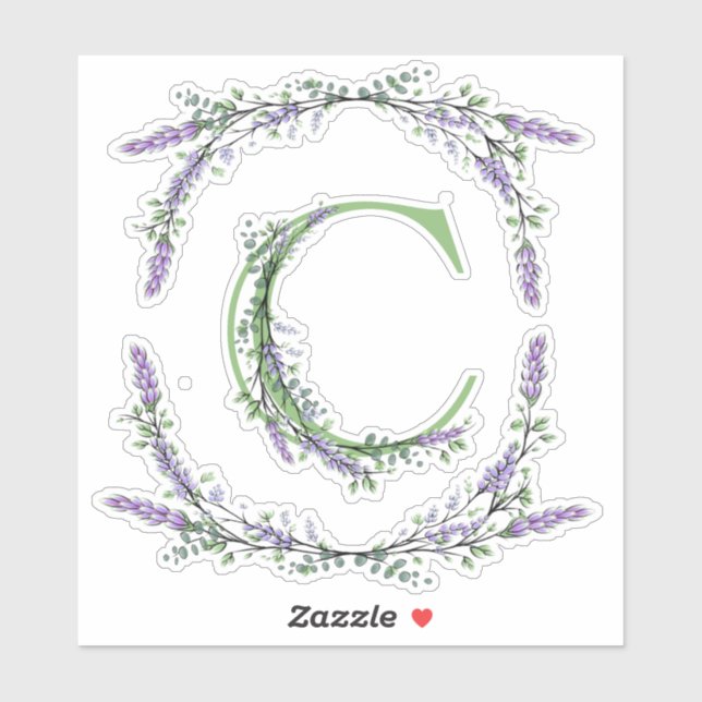 Monogram C Lavender Eucalyptus (Sheet)