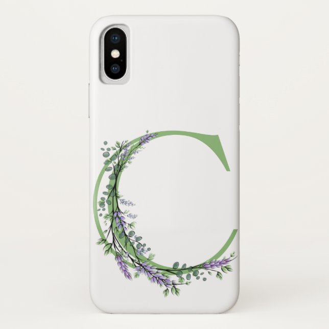 Monogram C Lavender Eucalyptus Case-Mate iPhone Case (Back)
