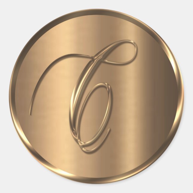 Monogram C NONMETALLIC Bronze Envelope Seal (Front)