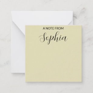 Monogram Calligraphy Blush Note Card