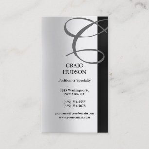Monogram Calligraphy Business Card