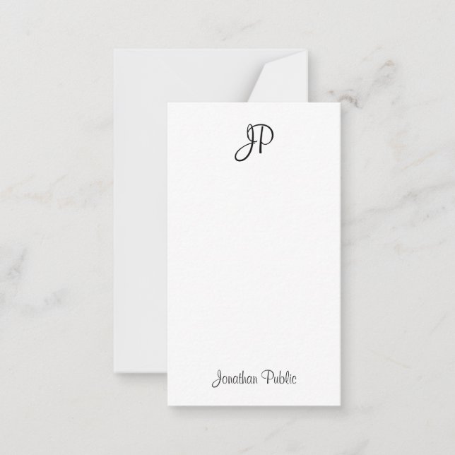 Monogram Calligraphy Classic Template Vertical (Front)