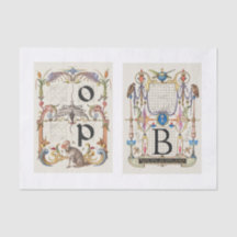 Monogram calligraphy decoupage
