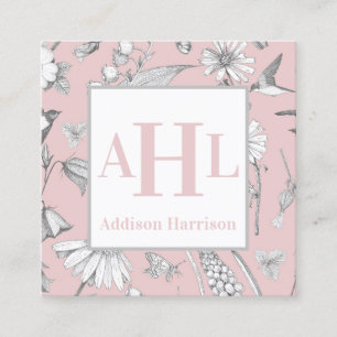 Monogram Calling Card, Monogram Enclosure Cards